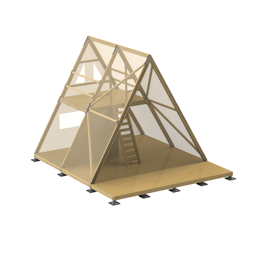 glamping triangle tent